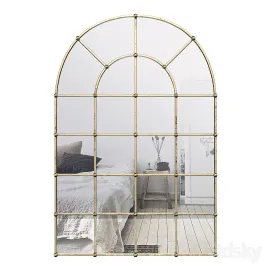 Metal Arch Window Wall Mirror OAWY